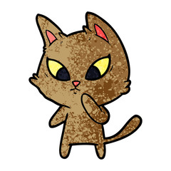 confused cartoon cat