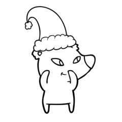 cartoon christmas bear