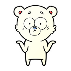 worried polar bear cartoon