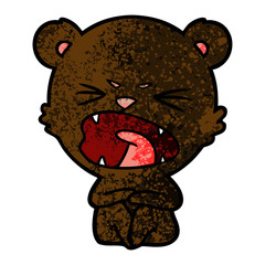 angry cartoon bear