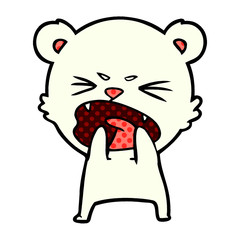 angry polar bear cartoon