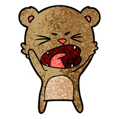 angry cartoon bear shouting