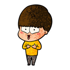cartoon happy boy
