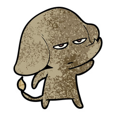 annoyed cartoon elephant