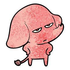 annoyed cartoon elephant