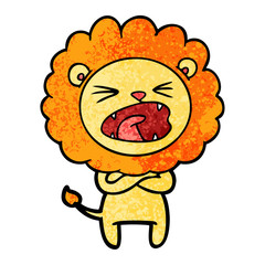 cartoon angry lion