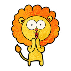 happy cartoon lion