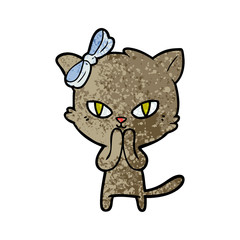 Fototapeta premium cute cartoon cat