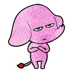 annoyed cartoon elephant