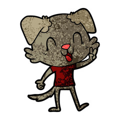 laughing cartoon dog