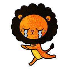 crying cartoon lion