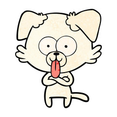 cartoon dog with tongue sticking out