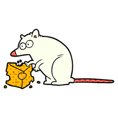 cartoon mouse with cheese