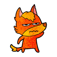 angry fox cartoon character