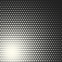 Vector monochrome circles halftone background. 