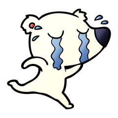 sad little polar bear cartoon