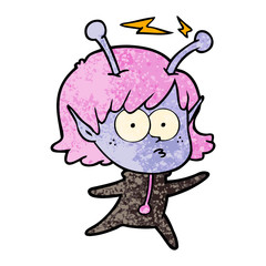 cartoon alien girl