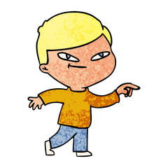 cartoon pointing man