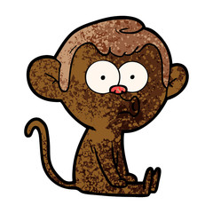 cartoon hooting monkey