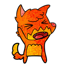 angry cartoon fox