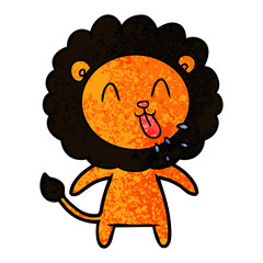 happy cartoon lion