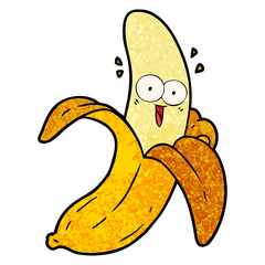 cartoon crazy happy banana