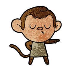 cartoon calm monkey