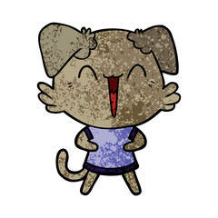 happy little dog cartoon