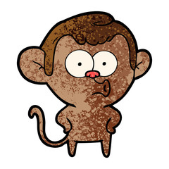 cartoon surprised monkey