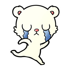 sad little polar bear cartoon