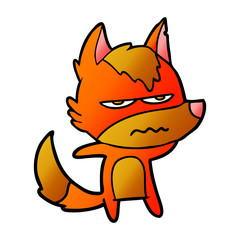 angry fox cartoon character