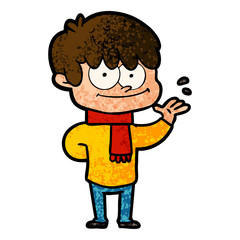 happy cartoon man