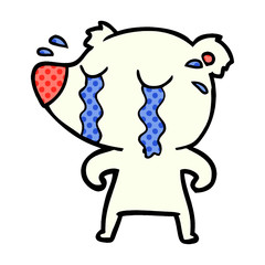 sad little polar bear cartoon
