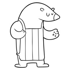 cartoon polar bear chef