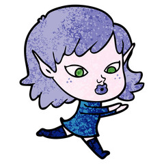 pretty cartoon elf girl
