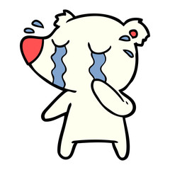 sad little polar bear cartoon