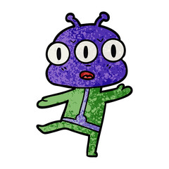 cartoon three eyed alien
