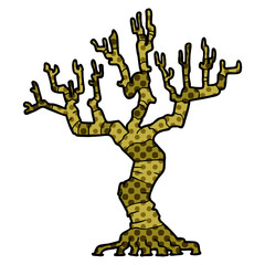 cartoon dead tree