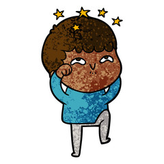 cartoon amazed boy