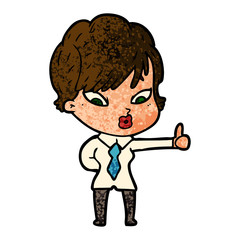cartoon woman