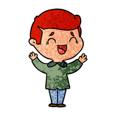 Obraz premium cartoon laughing man