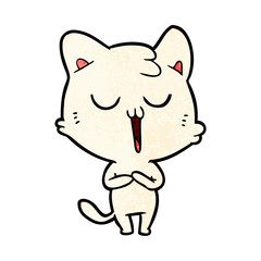 cartoon cat singing