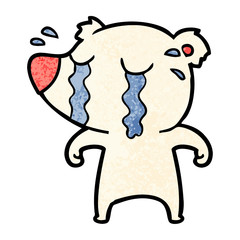 sad little polar bear cartoon