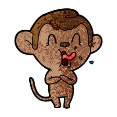 crazy cartoon monkey