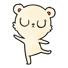 peaceful cartoon polar bear