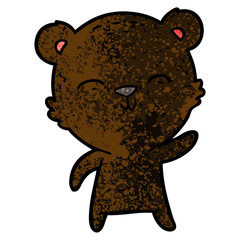 happy cartoon bear
