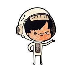 angry cartoon space girl