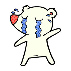 sad little polar bear cartoon