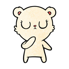Obraz premium peaceful cartoon polar bear