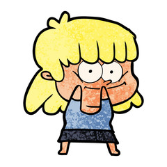 cartoon smiling woman